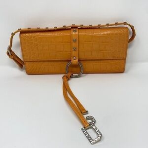 Dolce & Gabbana Leather Purse w/Swarovski Crystal Details